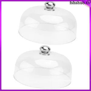 2 Chiếc Nắp Bàn Xoay Bánh Nắp Tráng Miệng Mái Vòm Trong Suốt Bao Da Trong Suốt Cho Thực Phẩm