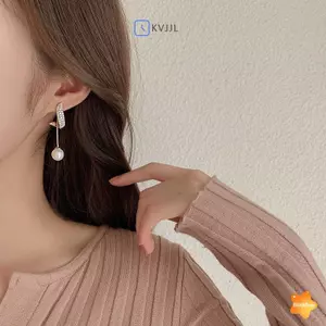 Bông tai ngọc trai hợp thời trang và thanh lịch dành cho nữ Tiệc du lịch ngoài trời Trang phục ngày lễ Đơn giản Quà tặng Phụ kiện trang sức mới