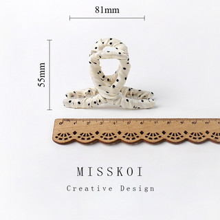MISMEMO Đơn Giản Chấm Bi Cuộn Dây Vải Kẹp Cô Gái Trái Tim Cá Mập Kẹp Tóc Đầu Sau Tóc Phù Hợp Với Hàng Ngày