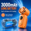 180° Quạt kẹp Mini xoay 3000mAh Type-C Quạt di động có thể sạc lại 5 tốc độ cho du lịch