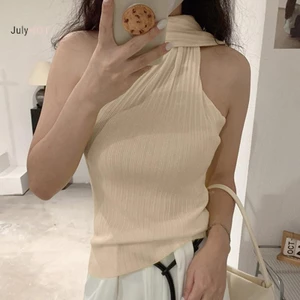 Áo vest nữ sườn vai không tay dệt kim thanh lịch - Phù hợp nhiều dịp