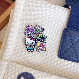 3 Cái / bộ Sanrio Cinnamoroll & My Melody Men Chân Dễ Thương nhất Kuromi Kim Loại Huy Hiệu Cho Túi / Quần Áo Hợp Kim Nhỏ Giọt Dầu Thổ Cẩm