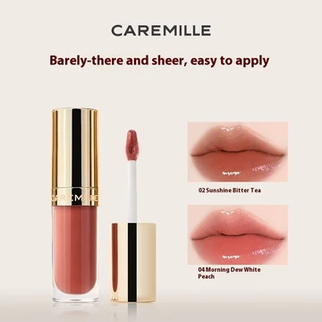 Caremille Son Bóng Tinh Dầu Khỏa Thân Son Môi Son Bóng Mờ Dưỡng Ẩm Son Bóng Mới Son Môi