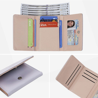 Ví Nữ Mini Phong Cách Hàn - In Hình Gấu Ngọt Ngào, Dây Kéo Trơn Mượt, Nhẹ Nhàng Dễ Mang
