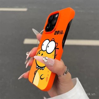 Khủng Long Dễ Thương Đơn Giản Hoạt Hình Dễ Thương Phong Cách Mới Nửa Gói Vỏ Mềm Thích Hợp Cho iPhone 16promax 14pro 13 12pro 15plus 11 14 16 15pro 12 13promax 11promax Vỏ Điện Thoại Chống Sốc