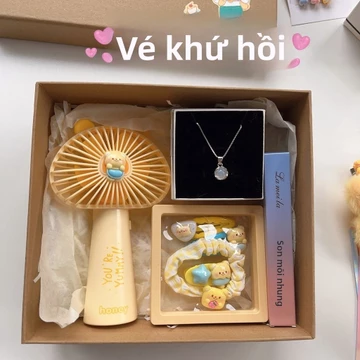Bộ quà tặng sinh nhật quạt điện cho sinh viên quà tặng sạc lại cho bạn cùng lớp bạn thân bạn gái quà tặng tốt nghiệp