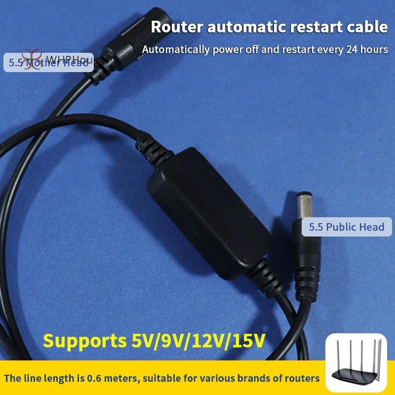 < WHPHous-t > Đặt lại tắt nguồn tự động 24H Bộ khởi động lại 5V-15V Rout-er Bộ định tuyến đặt lại WiFi Thời gian khởi động lại Mô-đun thời gian