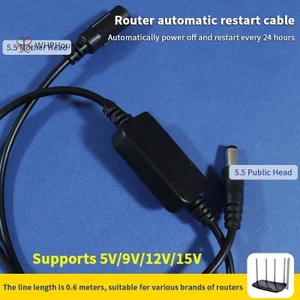 < WHPHous-t > Đặt lại tắt nguồn tự động 24H Bộ khởi động lại 5V-15V Rout-er Bộ định tuyến đặt lại WiFi Thời gian khởi động lại Mô-đun thời gian
