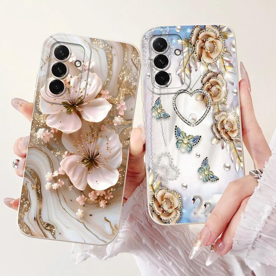 Ốp Điện Thoại Silicon Mềm Cho Samsung Galaxy A56 A36 A26 A16 A06 Vỏ Hoa Bướm Phong Cách Họa Tiết Hoạt Hình Ốp Lưng Etui