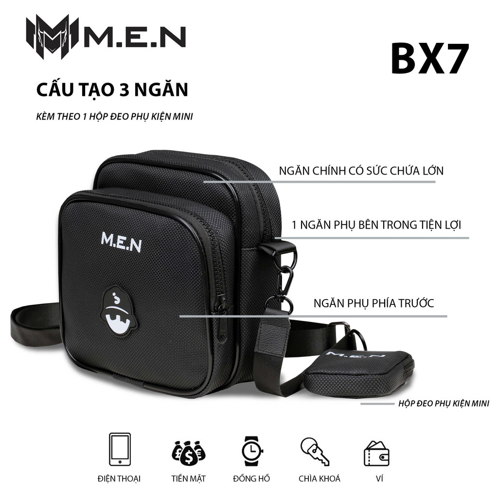 Túi đeo chéo thiếu niên Men BX7 mini nhiều ngăn [CÓ BẢO HÀNH]
