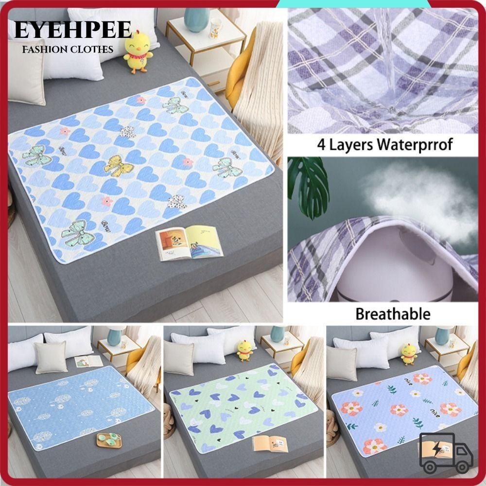 Eyehpee 100x150cm Tấm Lót Chống Thấm 4 Lớp， Cho Em Bé Và Người Già，Không thấm nước, không trơn trượt
