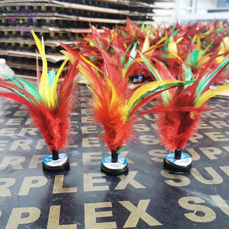HFTOY Fitness Entertainment Nhiều màu sắc Shuttlecock Trung Quốc Jianzi Foot Kick Hand Wheel Fancy Chicken Shuttlecock ~