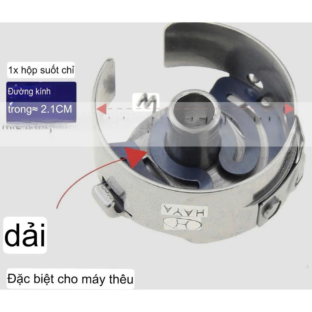 Thoi Thuyền Máy Thêu HAYA – Ổ Nhỏ Có Lá Me Bên Trong, Phụ Kiện Máy Thêu Chính Hãng