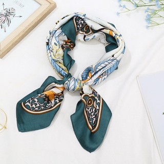 Khăn quàng cổ mỏng họa tiết thời trang, phong cách Hàn Quốc, kích thước 70x70cm dành cho nữ