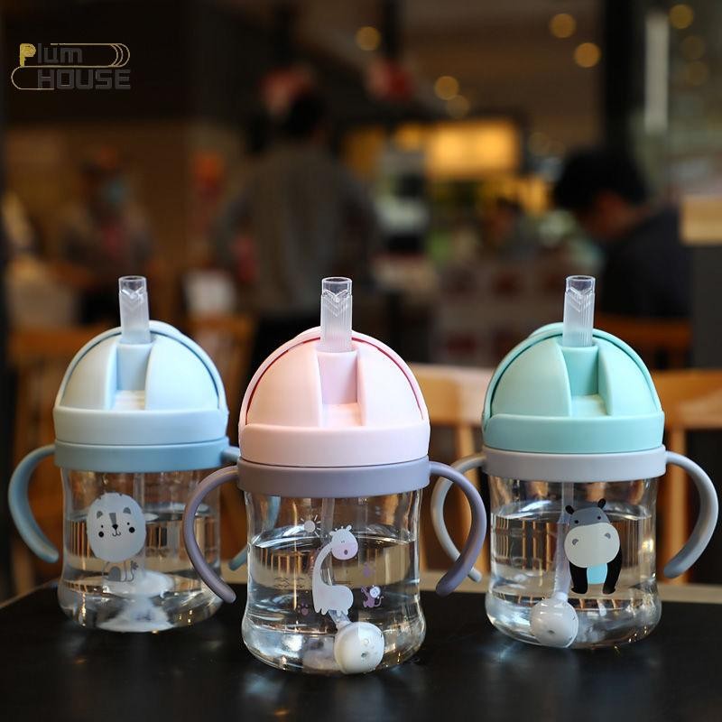 PlumHOUSE 250ml Cốc Cho Bé Có Ống Hút Học Cho Ăn Uống Cốc Tập Luyện VN