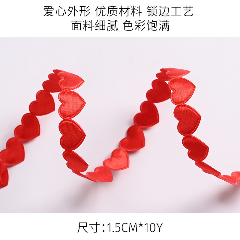 Ruy Băng Tình Yêu Hoa Bó Hoa Dây Đeo Quà Tặng Trang Trí Ruy Băng DIY Handmade Nơ Ruy Băng Hình Trái Tim ZVY6