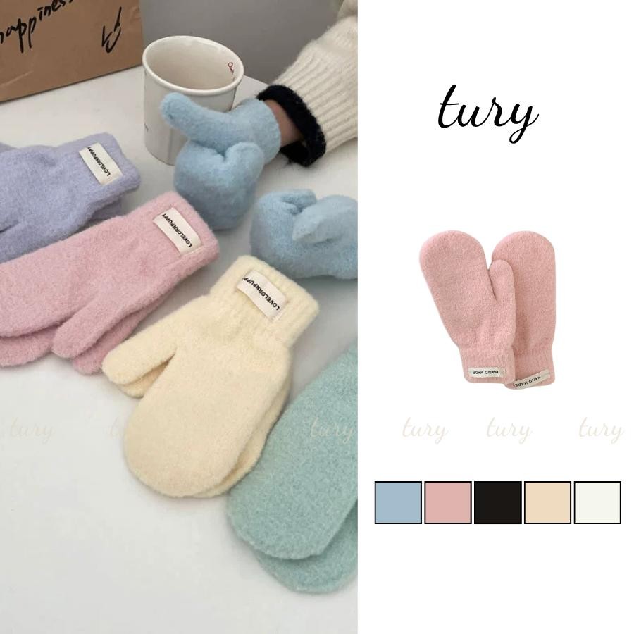 Găng Tay Len Unisex Nam Nữ - Tury - Bao Tay Len Kẹp Ngón Lông Mềm Ulzzang Dễ Thương - GT071
