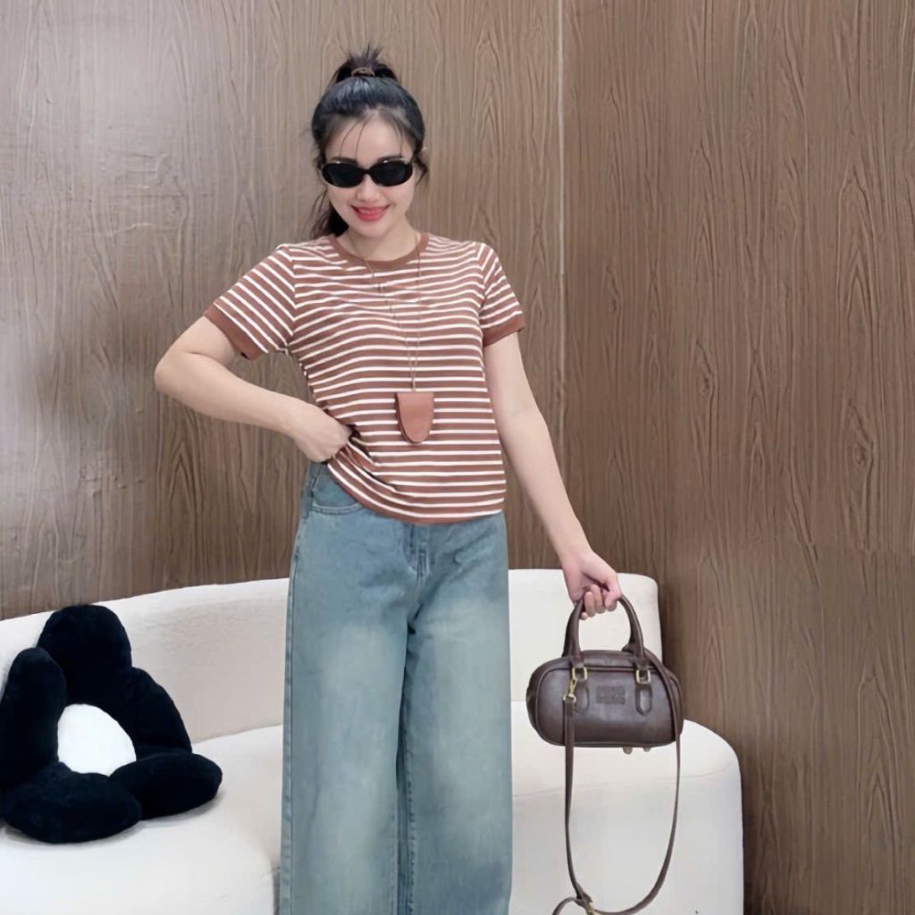 [Deal Mở Bán ]Áo Thun Kẻ Sọc Ngang Tay Ngắn Nữ Bigsize – Thời Trang Cho Nàng Tự Tin A285