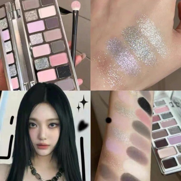 [HỎA TỐC] Gương CHEERYEP, Ốp bảng mắt qianyan cheeryep, Bảng phấn mắt 16 màu nhiều màu sắc lấp lánh