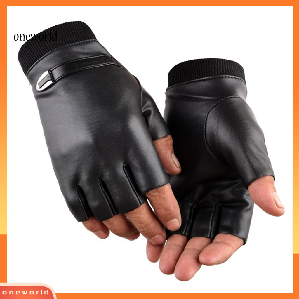 Một thế giới| Găng Tay Đi Nam Chống Gió Đi Xe Găng Tay Nam Nửa Ngón Giả Da Găng Tay Đi Xe Thể Thao Và Lái Xe Thu Đông Bộ Sưu Tập