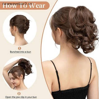 Kẹp Tóc Giả Xoăn Ngắn Tổng Hợp - Tạo Kiểu Đuôi Ngựa Dễ Thương Cho Nữ
