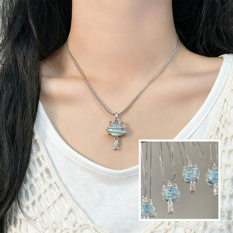 Dây chuyền hình mèo xinh xắn, phù hợp làm quà tặng cho bạn bè