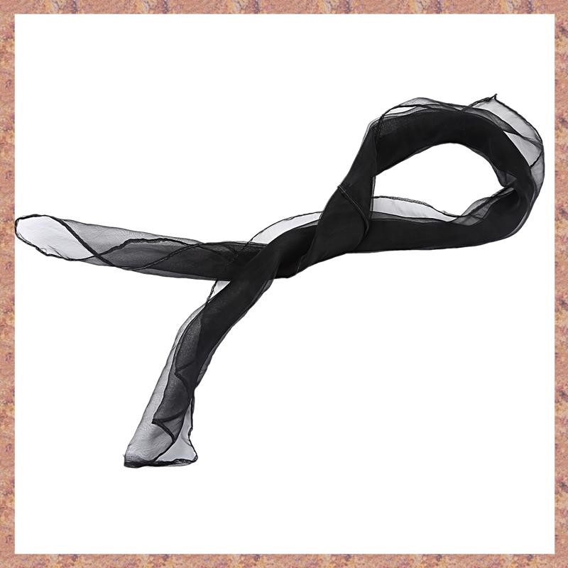 Khăn quàng cổ voan vuông trơn thời trang đen - Kích thước 70 cm x 70 cm