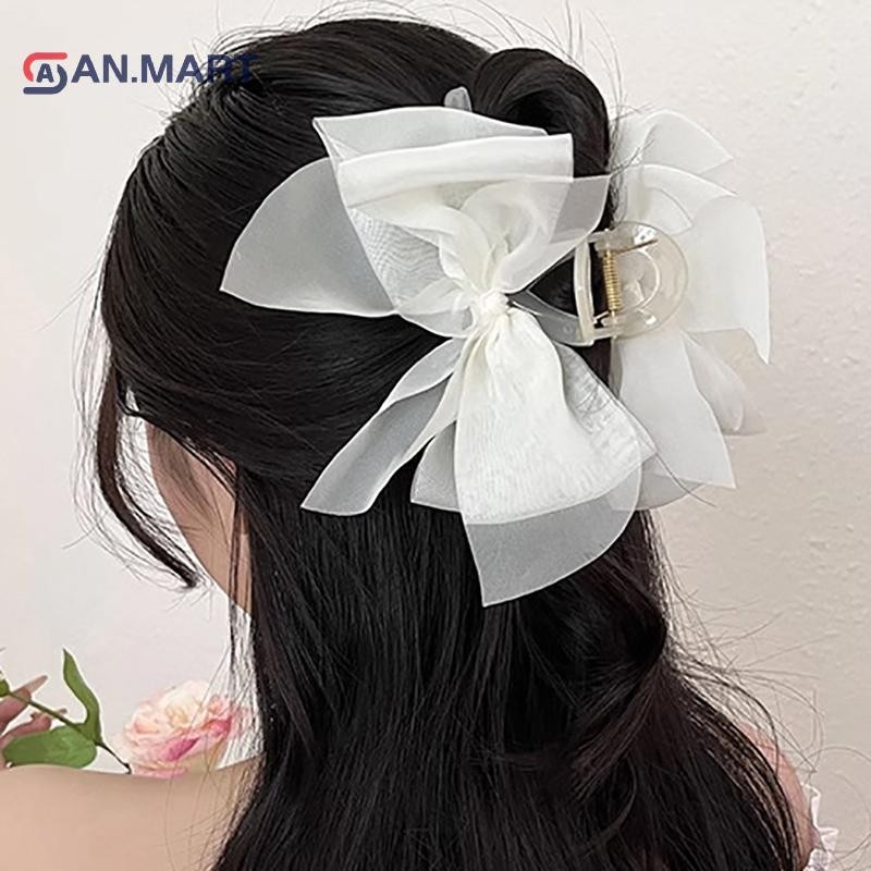 Bigdealssuper Thời Trang Lưới Nơ Kẹp Nữ Đuôi Ngựa Bím Tóc Cô Gái Thanh Lịch Phụ Kiện Tóc Quà Tặng Kẹp Mũ Siêu