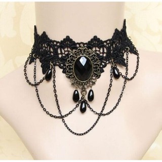 Ren choker Vòng Cổ Phong Cách Cung Điện Cô Gái Nóng Vòng Cổ Gothic Cổ Retro Phong Cách Tối Xương Đòn Dây Xích FNAF