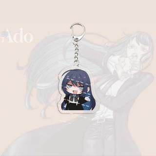 Japanese singer Ado Keychain for Accessories Bag Acrylic Ado Pendant Key Chain KeyRing Pendant Chains Fans Gifts