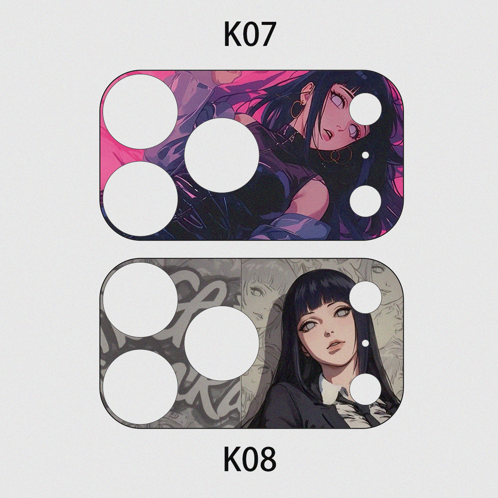 2 Chiếc] Dành Cho iPhone 17 Pro / 17 Pro Max DIY Mềm Mờ Camera Giấy Dán Phim / Anime Naruto Uzumaki Hinata In Chống Trầy Xước Bảo Vệ Camera