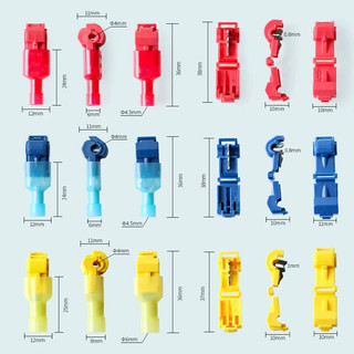 AIMVUKES  Hộp 120 Kẹp Nối Dây Điện Đầu Cuối Dạng Chữ T Cách Nhiệt Nhanh Chóng Không Lột