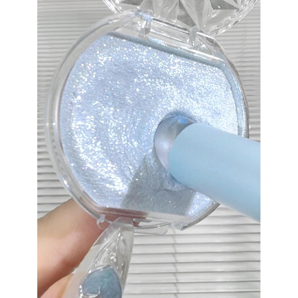 MUGELEEN Monochrome Sapphire Kem có độ bóng cao Kim cương nhấp nháy Ngọc trai Fine Flash Ba chiều Nằm Silkworm Brightening Gli