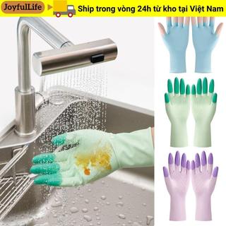 Găng tay rửa chén JOYFULLIFE, Găng tay cao su mở rộng chống thấm nước, Găng tay làm việc nhà bền bỉ dày