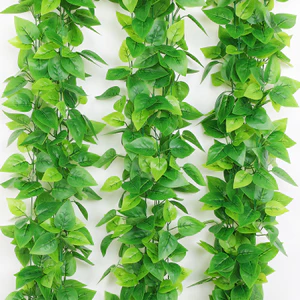 Mô Phỏng Trang Trí Chặn Cây Xanh Mây Nho Lá Giả Hoa Nhựa Cống Ống Điều Hòa Không Khí Lá Xanh Hoa Vine EDBF