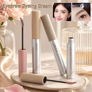 Kem nhuộm lông mày WANYEDI, Lông mày màu nâu hồng, Sương mù chống phai màu không thấm nước Velvet Brow Tint Vẻ ngoài hoang dã tự nhiên