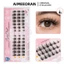 AIMEEORAN 3D-7 Bộ lông mi giả phân đoạn Sợi tổng hợp màu đen C Curl Chiều dài hỗn hợp 5-13mm