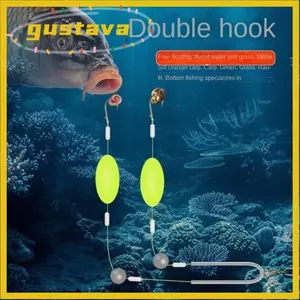 GUSTAVA 1 Móc Câu Cá Tóc, Móc Đôi Chống Đáy Cá Chép Móc Câu Cá, Thiết Bị Treo Nóng Làm Cá Chép Giàn Câu Cá Dụ Câu Cá