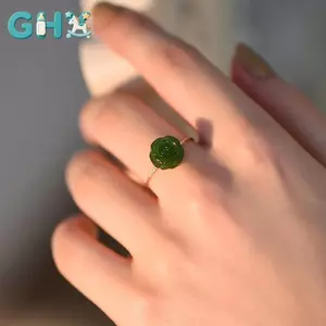 GHX Tinh Tế Bé Gái Phong Cách Nhẫn Thời Trang Hoa Hồng Hoa Hồng Nhẫn Ngón Tay Xanh Cho Nữ Bé Gái Trang Sức Cưới Quà Tặng VN