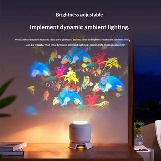 ELBBKG 360 Xoay LED Máy Chiếu Đại Dương Đèn Ngủ Sạc USB Đèn Năng Động Có Hiệu Ứng Màu Sắc Cho Phòng Ngủ Thư Giãn Mới