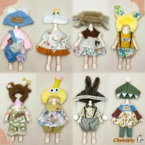 Quần áo búp bê BJD 16 ~ 17cm, Bộ đồ váy dễ thương đáng yêu, Quần áo thủ công chất lượng cao thời trang Phụ kiện búp bê DIY cho OB11, 1 / 12 Bjd