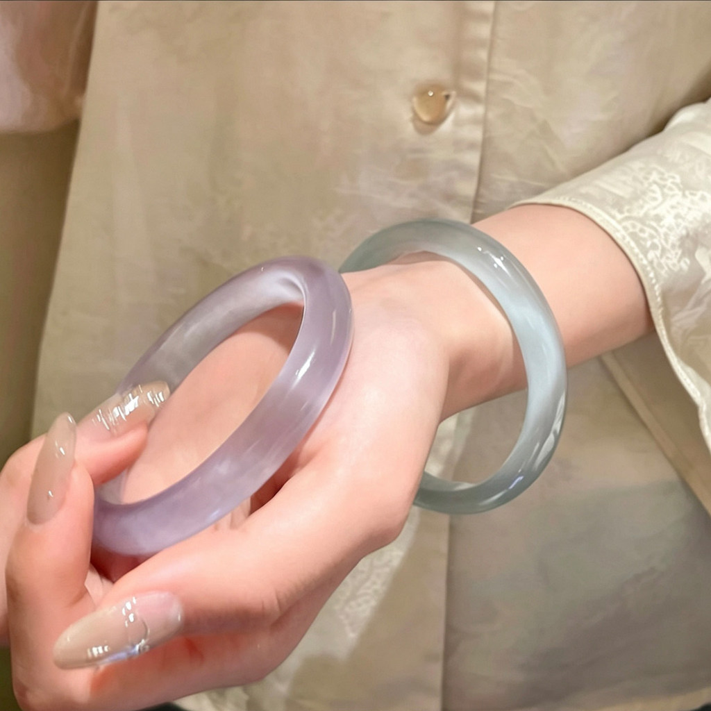 Vòng tay đá mắt mèo rộng thanh lịch