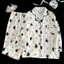 Bộ Đồ Ngủ Ngoại Thương Hai Lô Nữ Xuân Thu Áo Cardigan Cổ Ve Áo Cotton Dáng Rộng Bộ Đồ Mặc Nhà Ngọt Ngào