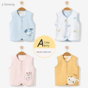 Áo Vest Cho Bé Lớp Một Cotton Nguyên Chất Bé Trai Bé Gái Bên Trong Sơ Sinh Tập Đi Áo Khoác Trẻ Em Cardigan Bé Xuân Thu Phong Cách