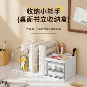 Hộp Bảo Quản Sách Bàn Học Sinh Bookend Kệ Sách Ngăn Kéo Bút Để Bàn Kệ Để Bàn Tập Tin Giá Để Bàn SJKX