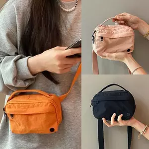 Túi vuông Macaron Nylon thời trang Túi vải nhẹ Túi đeo vai đa năng thông thường Túi điện thoại di động VN