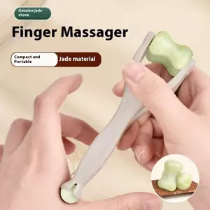 1 Chiếc Máy Mát Xa Ngón Tay Ngọc Thiết Kế Con Lăn Hai Cánh Dễ Dàng Sử Dụng Giảm Mệt Mỏi Ngón Tay Thúc Đẩy Lưu Thông Máu Con Lăn Di Động Máy Mát Xa Ngón Tay VN