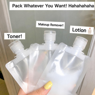 [COD] COMBO 5 Túi Chiết Mĩ Phẩm 30ml 50ml 100ml Lọ Chiết Dầu Gội Sữa Tắm Dầu Xả Du Lịch Dã Ngoại
