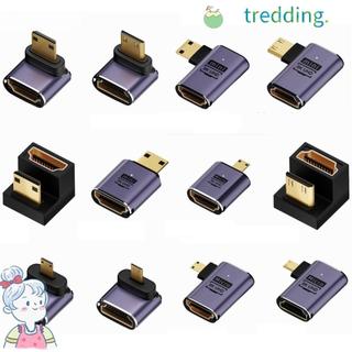 Tredding491 Mini / Micro HD sang HDMI Bộ chuyển đổi HDTV UHD 90 độ Nam sang Nữ tương thích