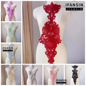 IFASIN Sequin Hoa Táo, Nhiều Màu Polyester Thêu Hoa Miếng Dán, DIY Kích Thước Lớn Khiêu Vũ Trang Phục Miếng Dán Váy Dạ Hội